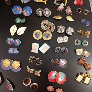 Lot of Vintage Laurel Burch Pins and Earrings